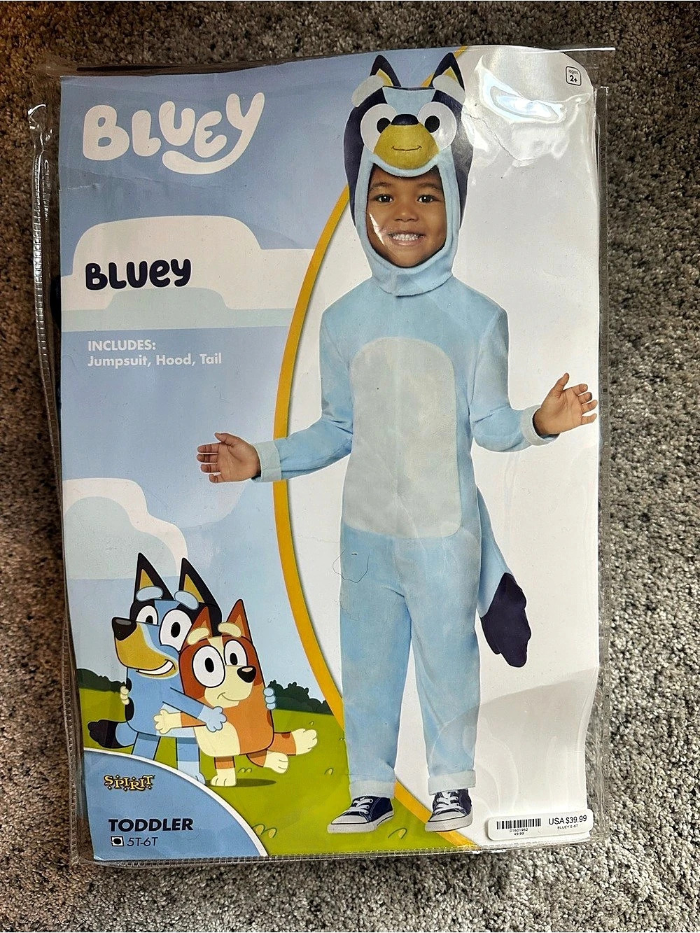 Bluey Costume Size 4T-5T Like New